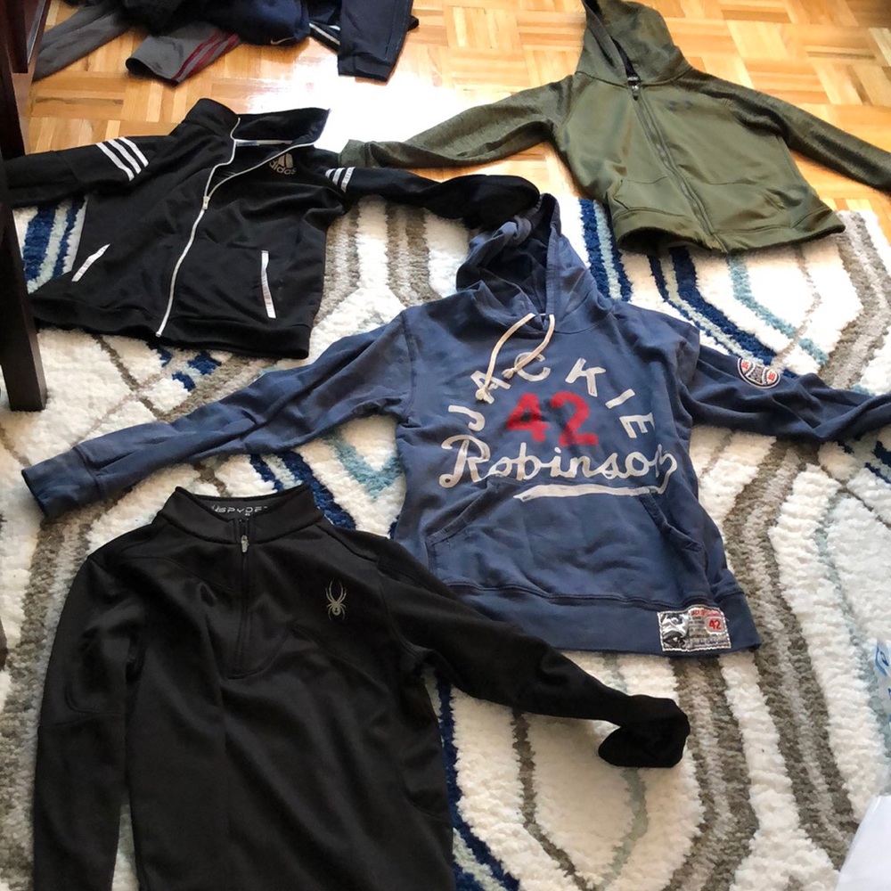 4 sweatshirts